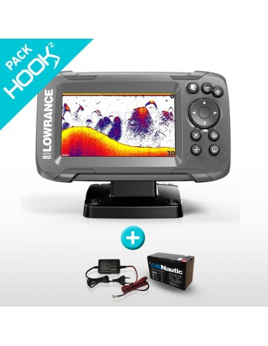 Pack Sonda GPS Plotter Lowrance HOOK2 4x Bateria