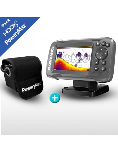 Pack Sonda GPS Plotter Lowrance HOOK2-4x + Batería PoweryMax PX5