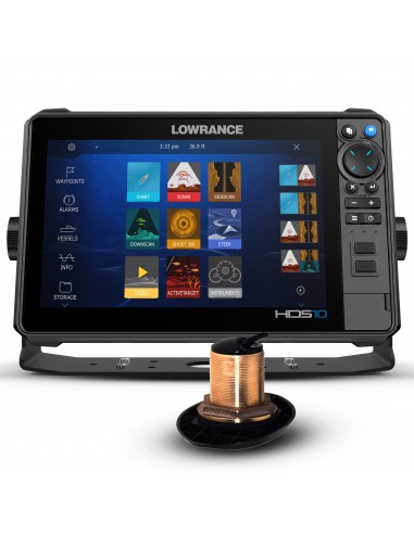 Lowrance HDS 10 Pro con Transductor Pasacascos B148 HDI xSonic 600w