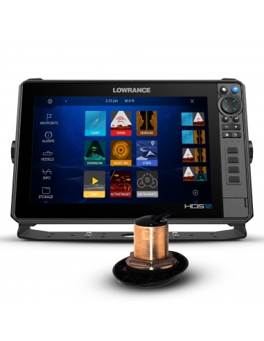 Lowrance HDS 12 Pro con Transductor Pasacascos B148 HDI xSonic 600w