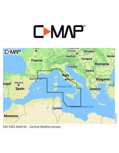 C-MAP DISCOVER M-EM-Y201-MS Central Mediterranean