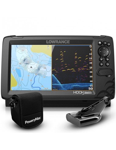 Lowrance HOOK Reveal 9 PoweryMax Ready con Transductor HDI 50/200 DownScan