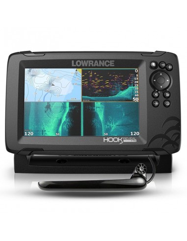 Lowrance Hook Reveal 7 con Transductor de popa TripleShot