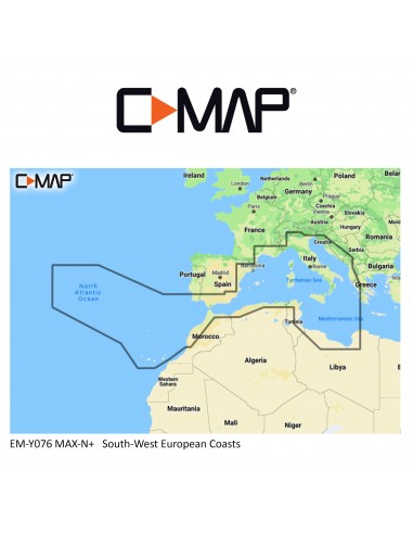 C-MAP DISCOVER M-EM-Y076-MS South-West European Coasts