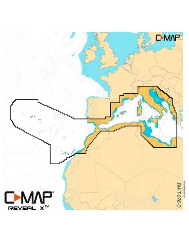 C-MAP REVEAL X EM-T-076-R-MS - West Mediterranean