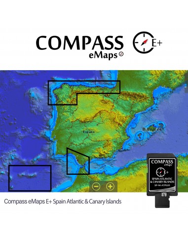 Cartografía Compass eMaps Spain Atlantic & Canary Islands E+