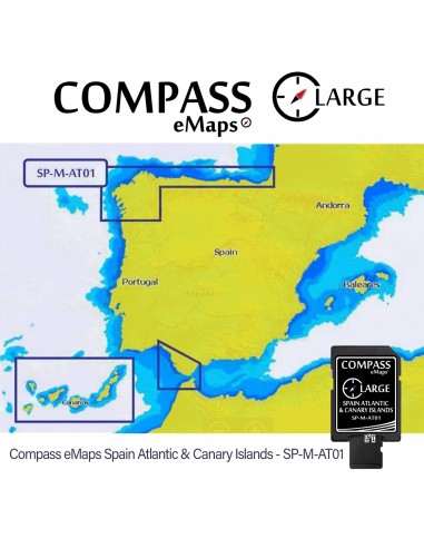 Cartografía Compass eMaps Spain Atlantic & Canary Islands