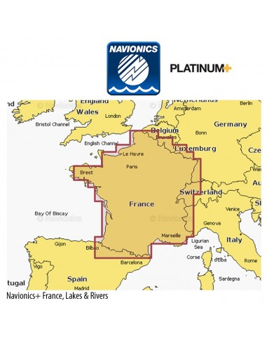 Navionics Platinum + NPEU080R France, Lakes & Rivers