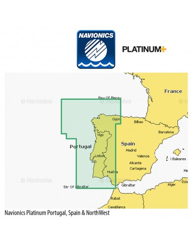 Navionics Platinum + NPEU009R Portugal & Spain, Northwest