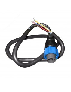 Conector transductor 7 pines azul con cable pelado