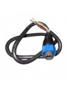 Conector transductor 7 pines azul con cable pelado